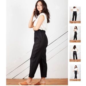 Only Child Tide pant in black linen (Small-tall)